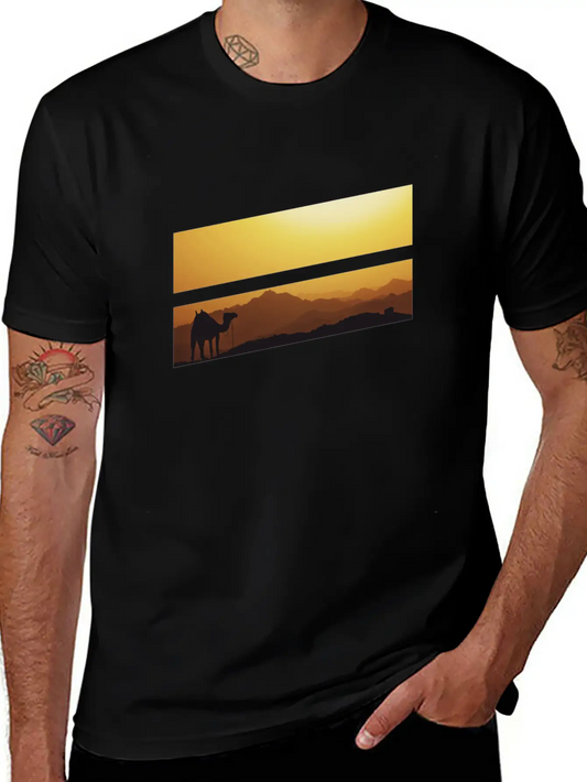 0391 CamelCamel In The Desert Classic Crew Neck Graphic Tee – Everyday Minimal Look