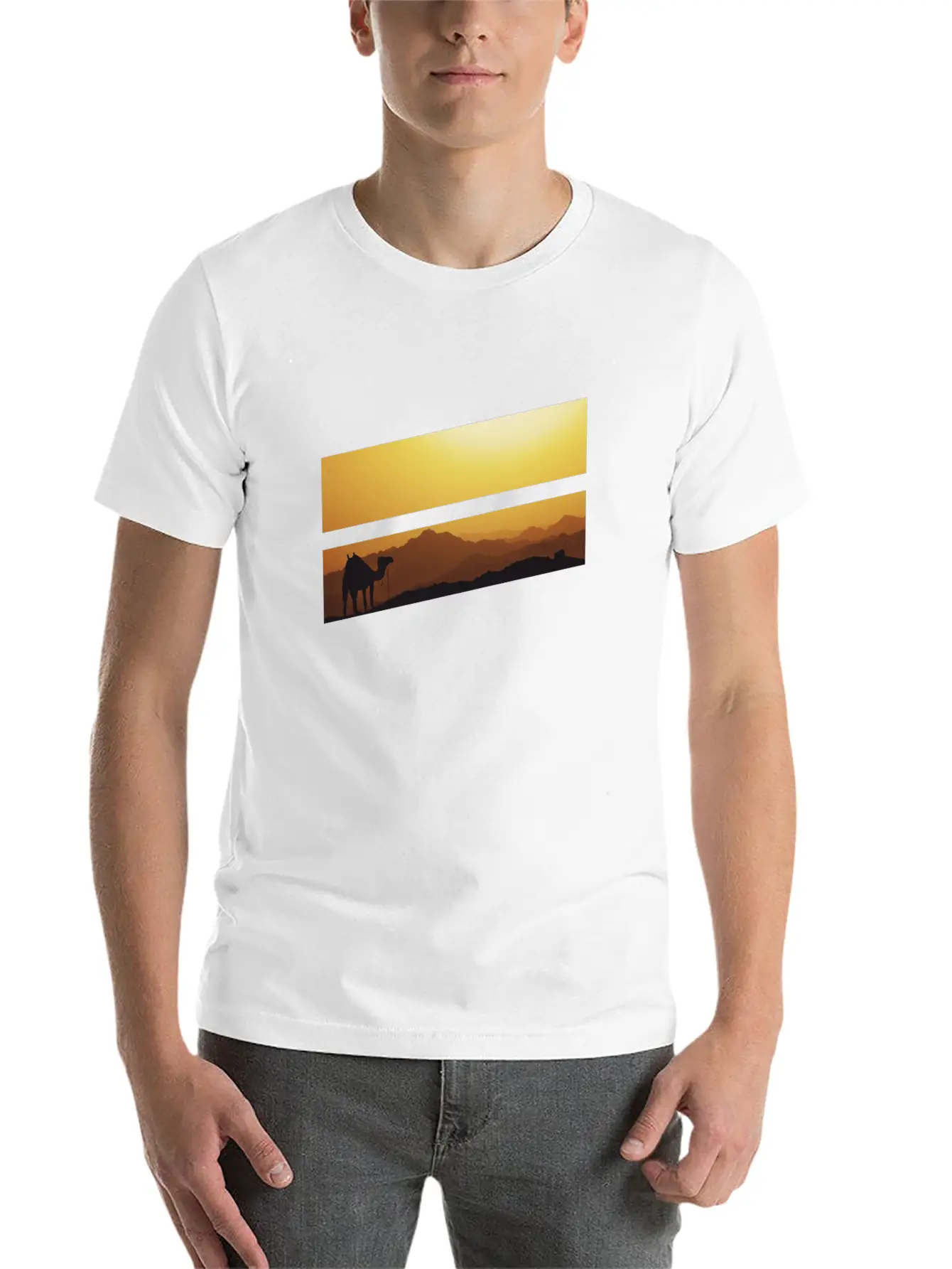 0391 CamelCamel In The Desert Classic Crew Neck Graphic Tee – Everyday Minimal Look