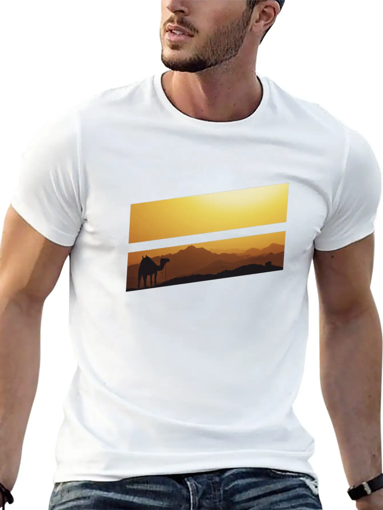 0391 CamelCamel In The Desert Classic Crew Neck Graphic Tee – Everyday Minimal Look