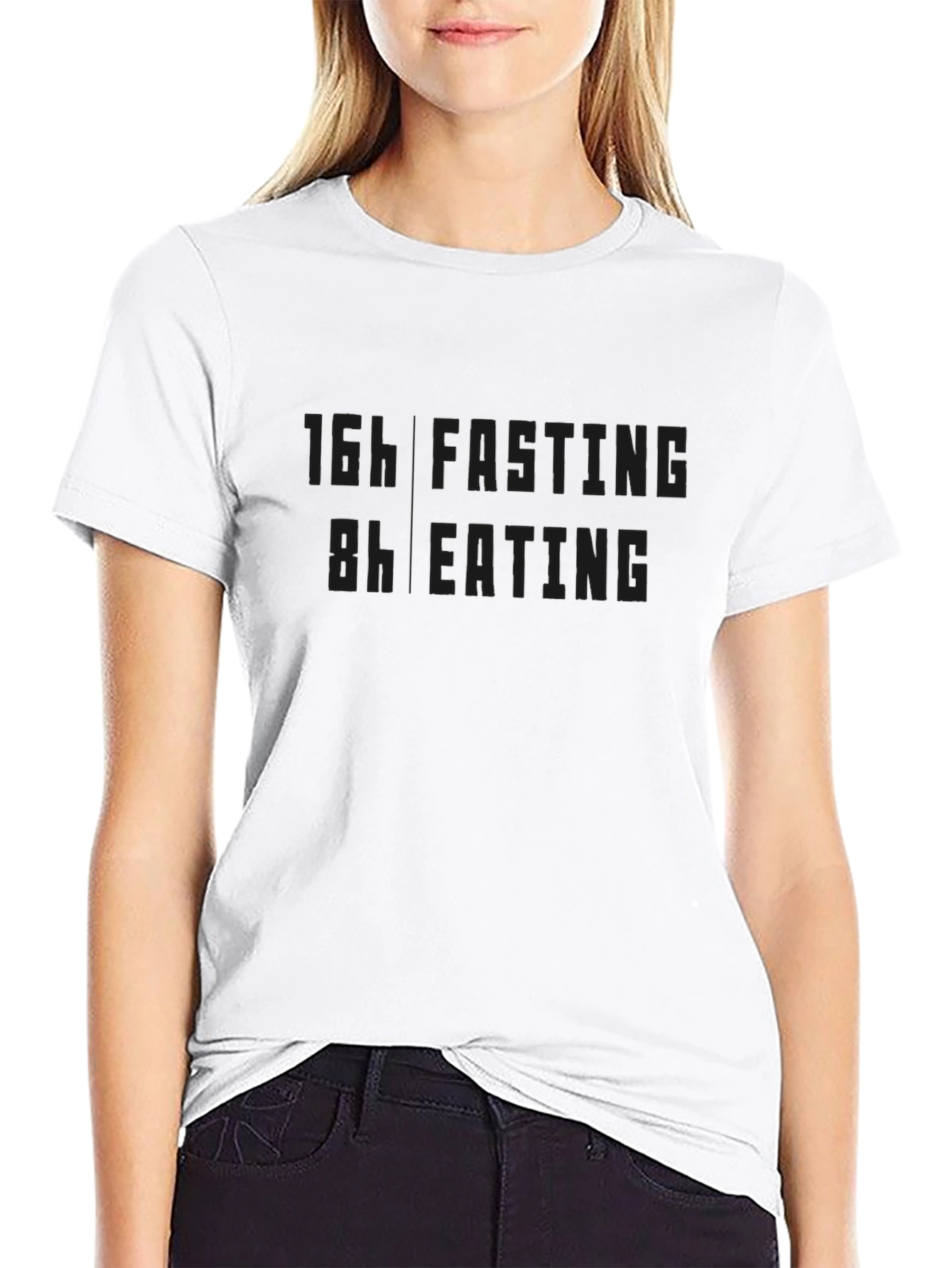 16h Fasting 8h Eating Black T-Shirt