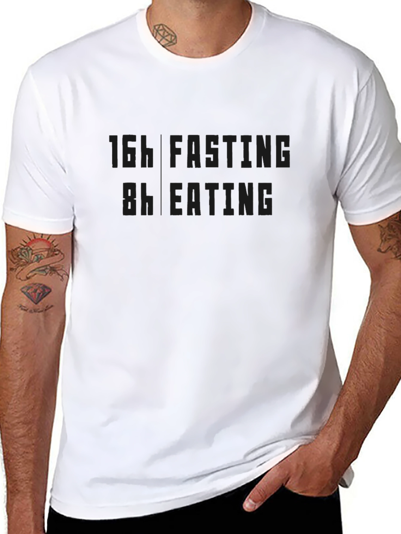 16h Fasting 8h Eating Black T-Shirt