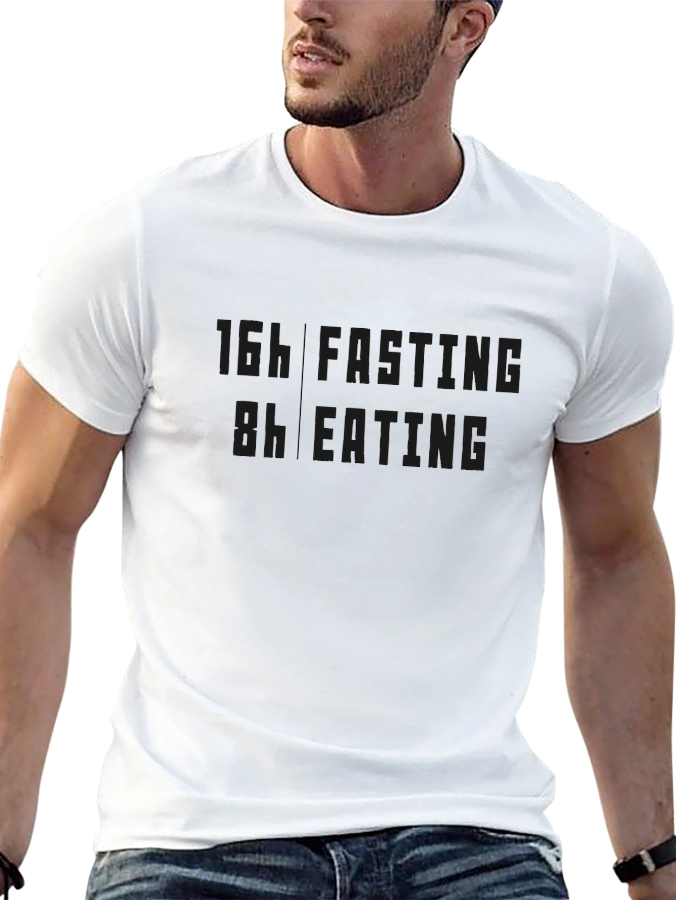 16h Fasting 8h Eating Black T-Shirt