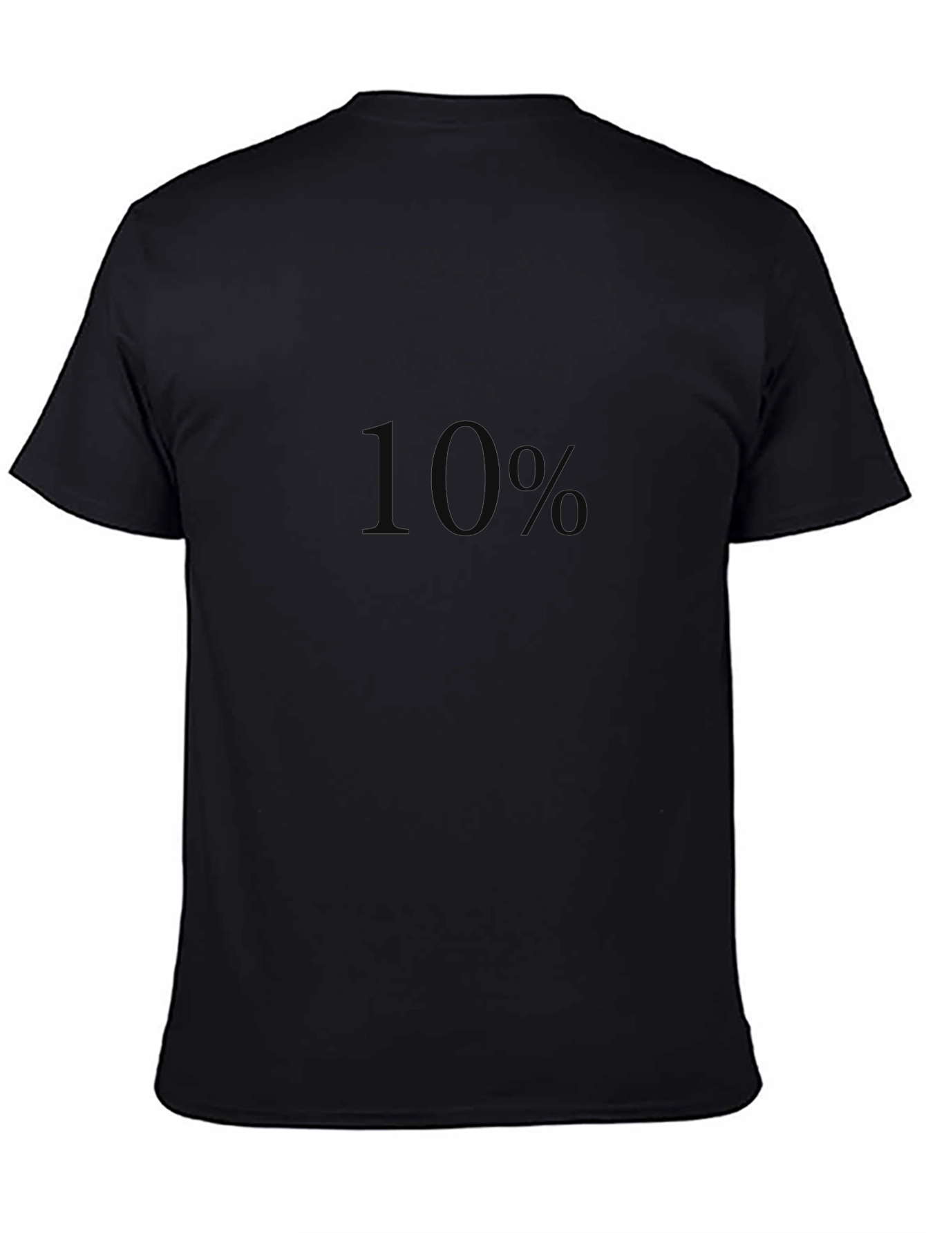 10% Black Graphic Tee - Soft Cotton Blend