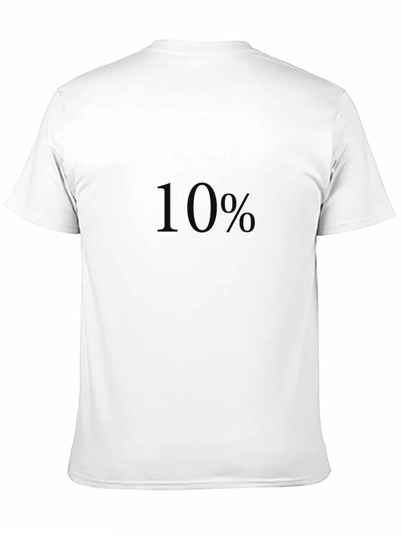 10% Black Graphic Tee - Soft Cotton Blend