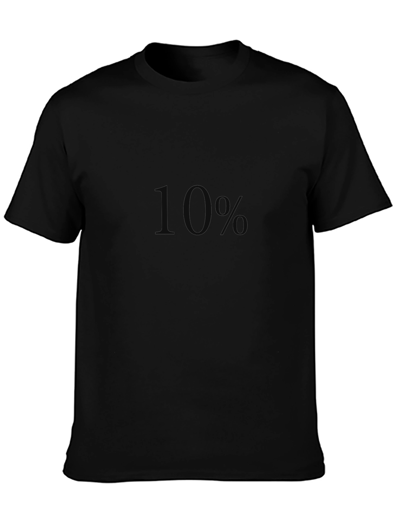 10% Black Graphic Tee - Soft Cotton Blend