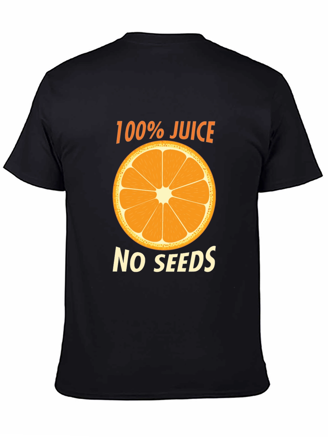 100% Juice No Seeds Black Graphic T-Shirt