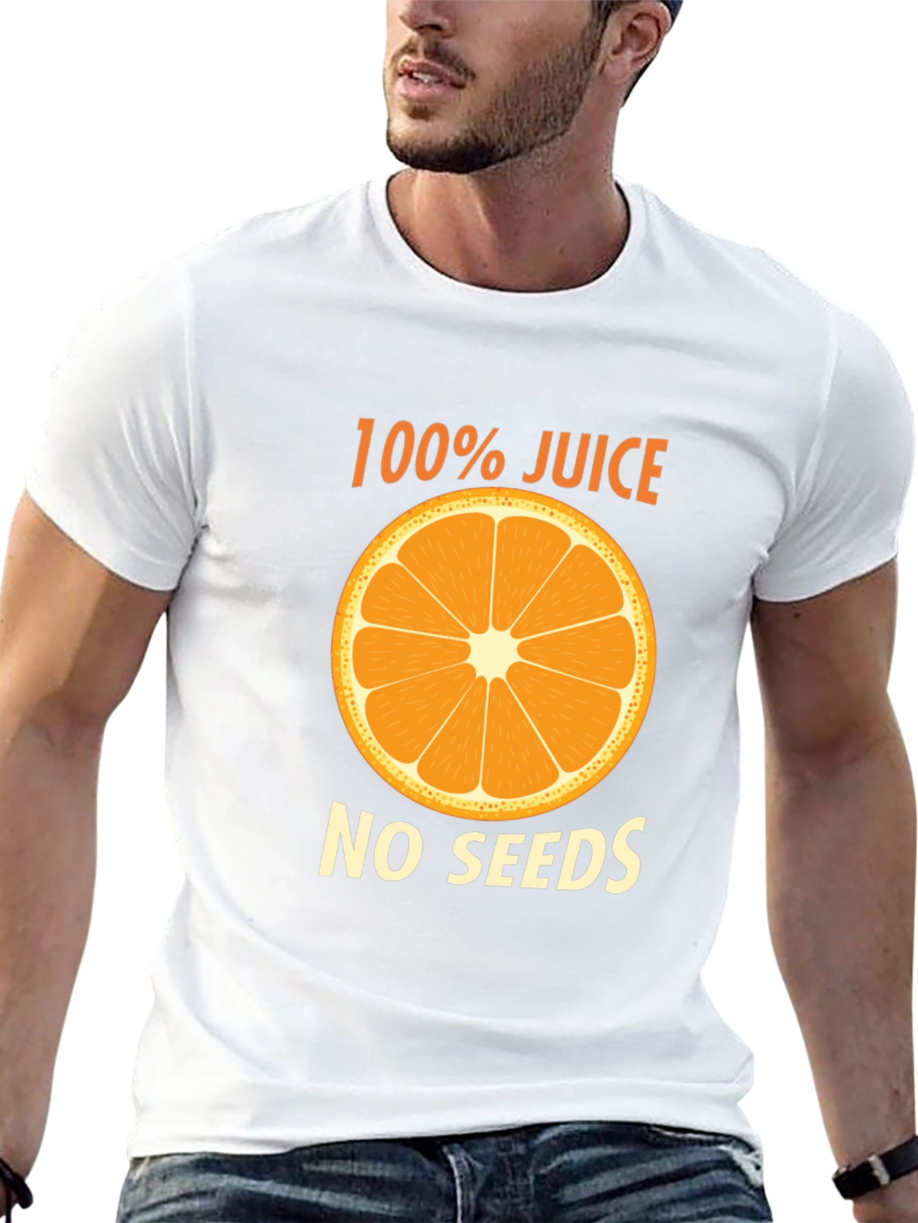 100% Juice No Seeds Black Graphic T-Shirt