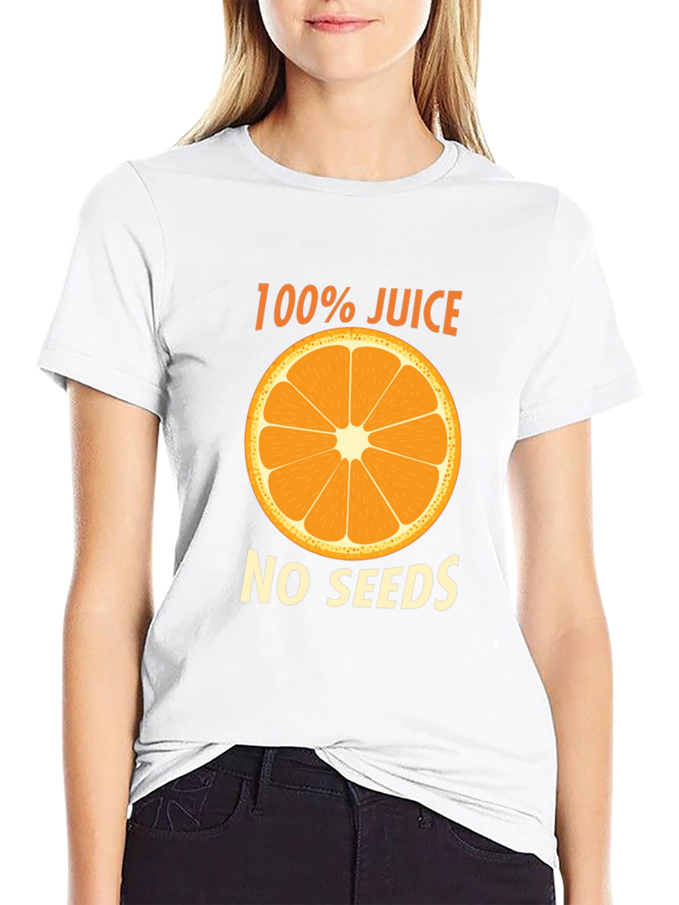 100% Juice No Seeds Black Graphic T-Shirt