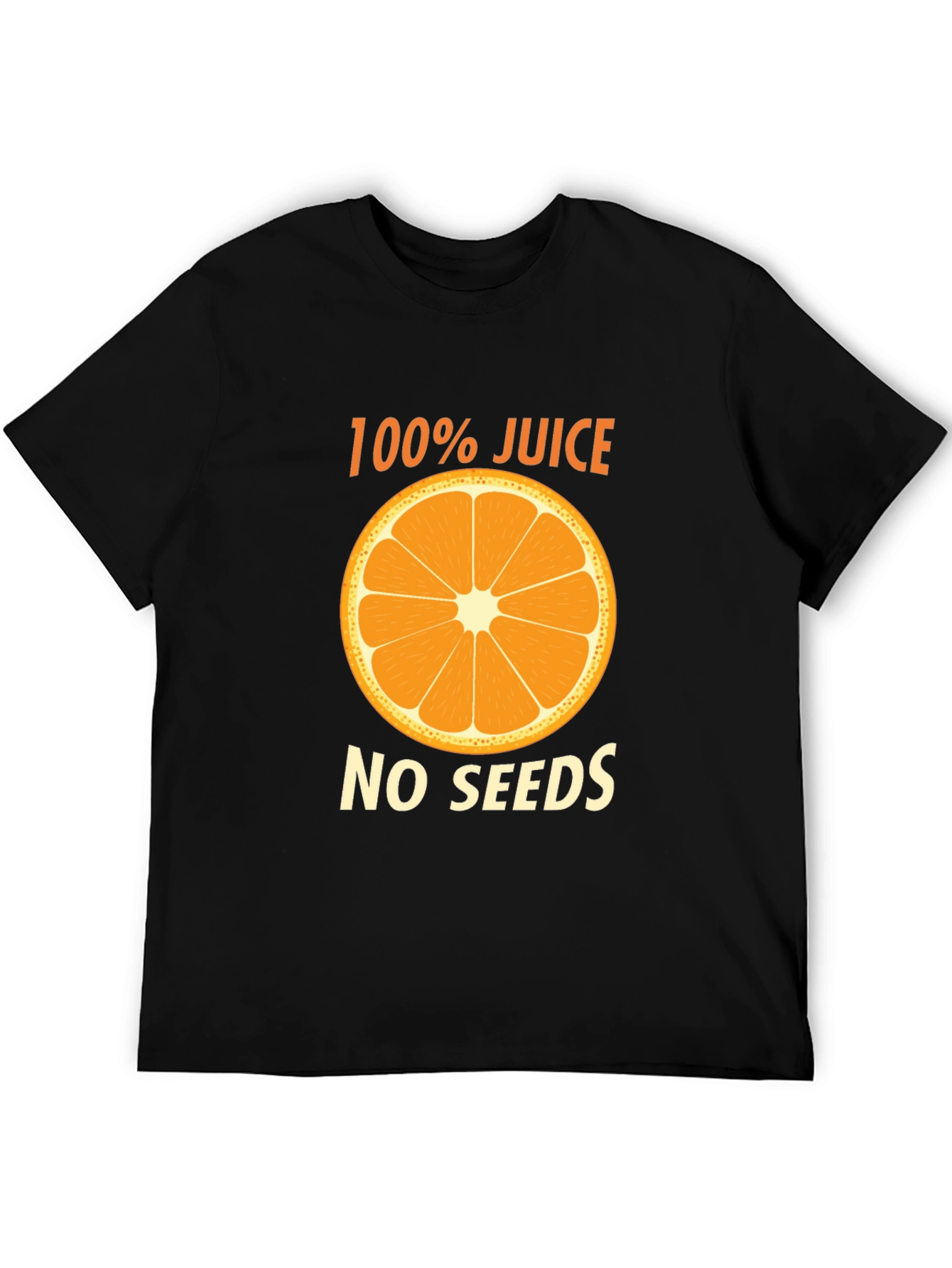 100% Juice No Seeds Black Graphic T-Shirt
