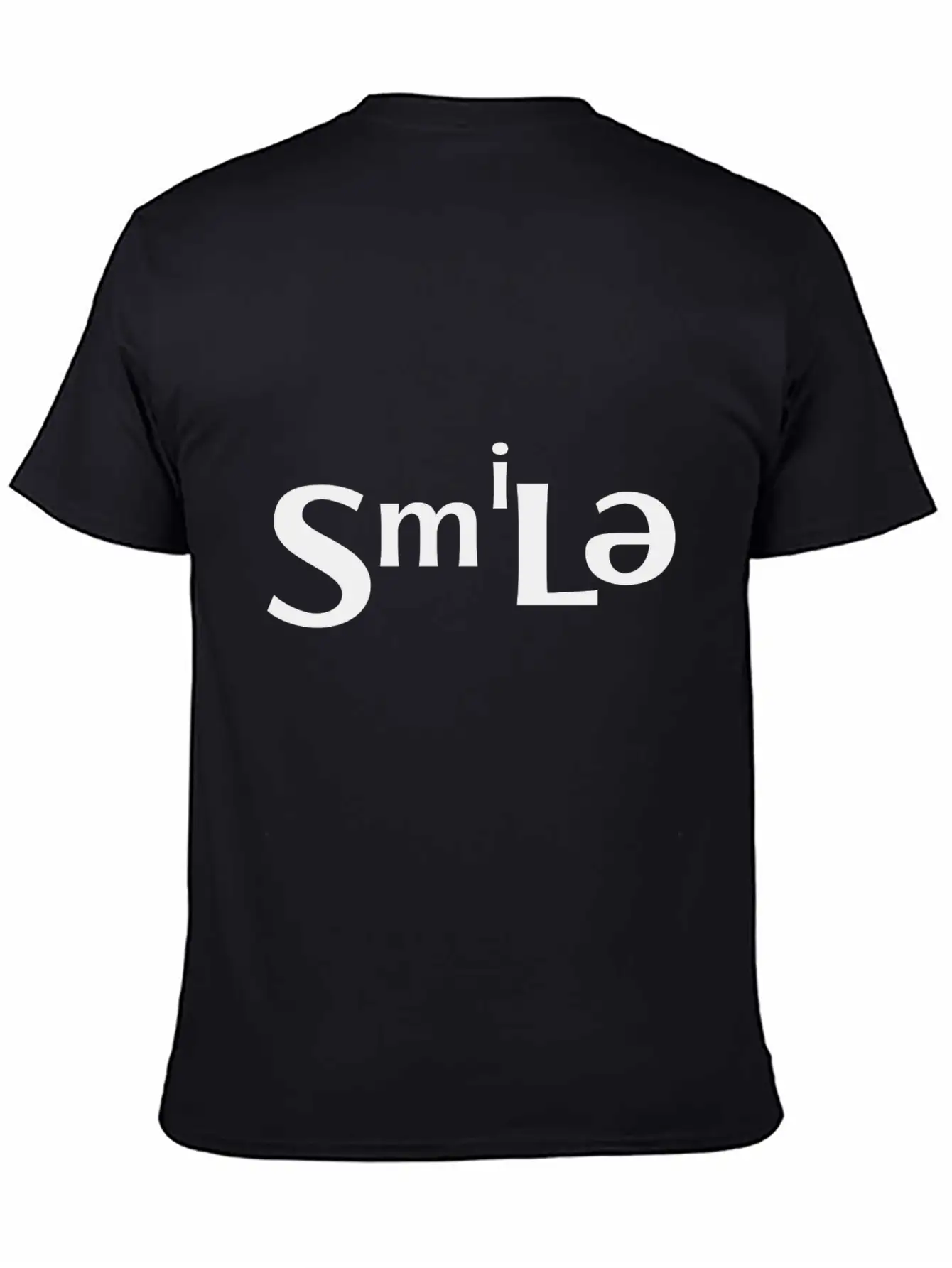 "Smile" Abstract Design Classic Crew Neck Graphic Tee – Everyday Minimal Look
