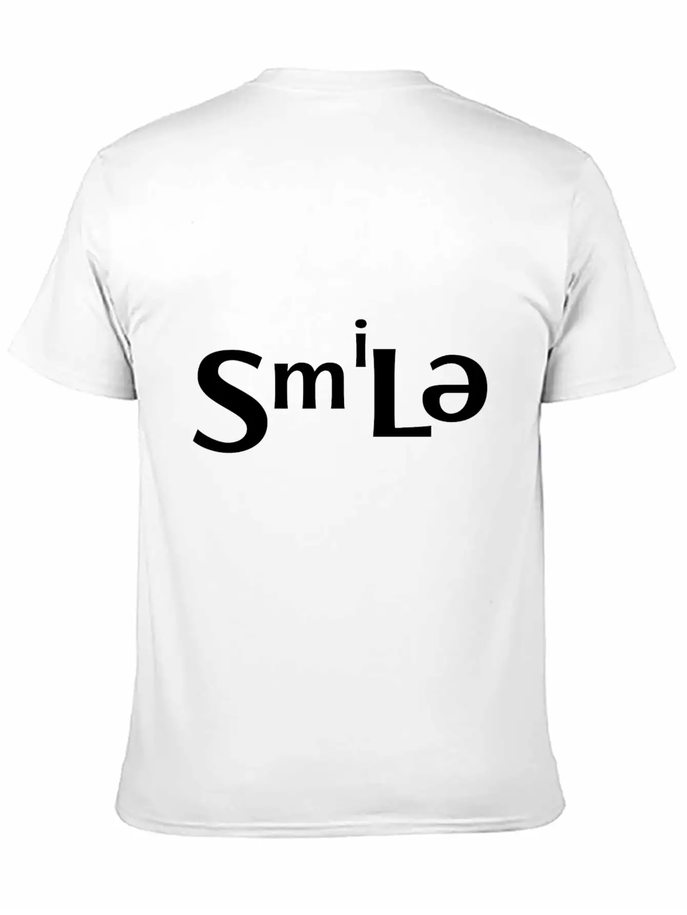 "Smile" Abstract Design Classic Crew Neck Graphic Tee – Everyday Minimal Look