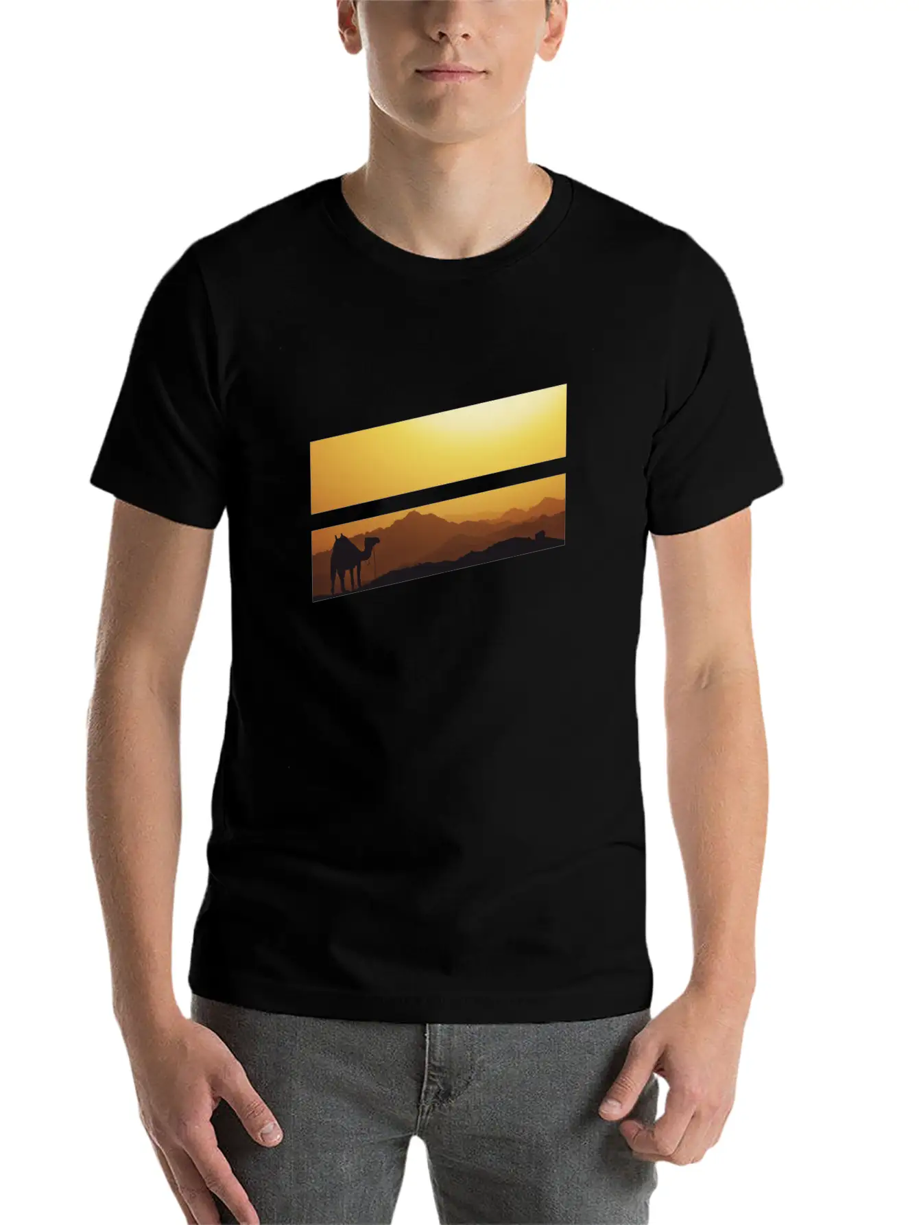 0391 CamelCamel In The Desert Classic Crew Neck Graphic Tee – Everyday Minimal Look