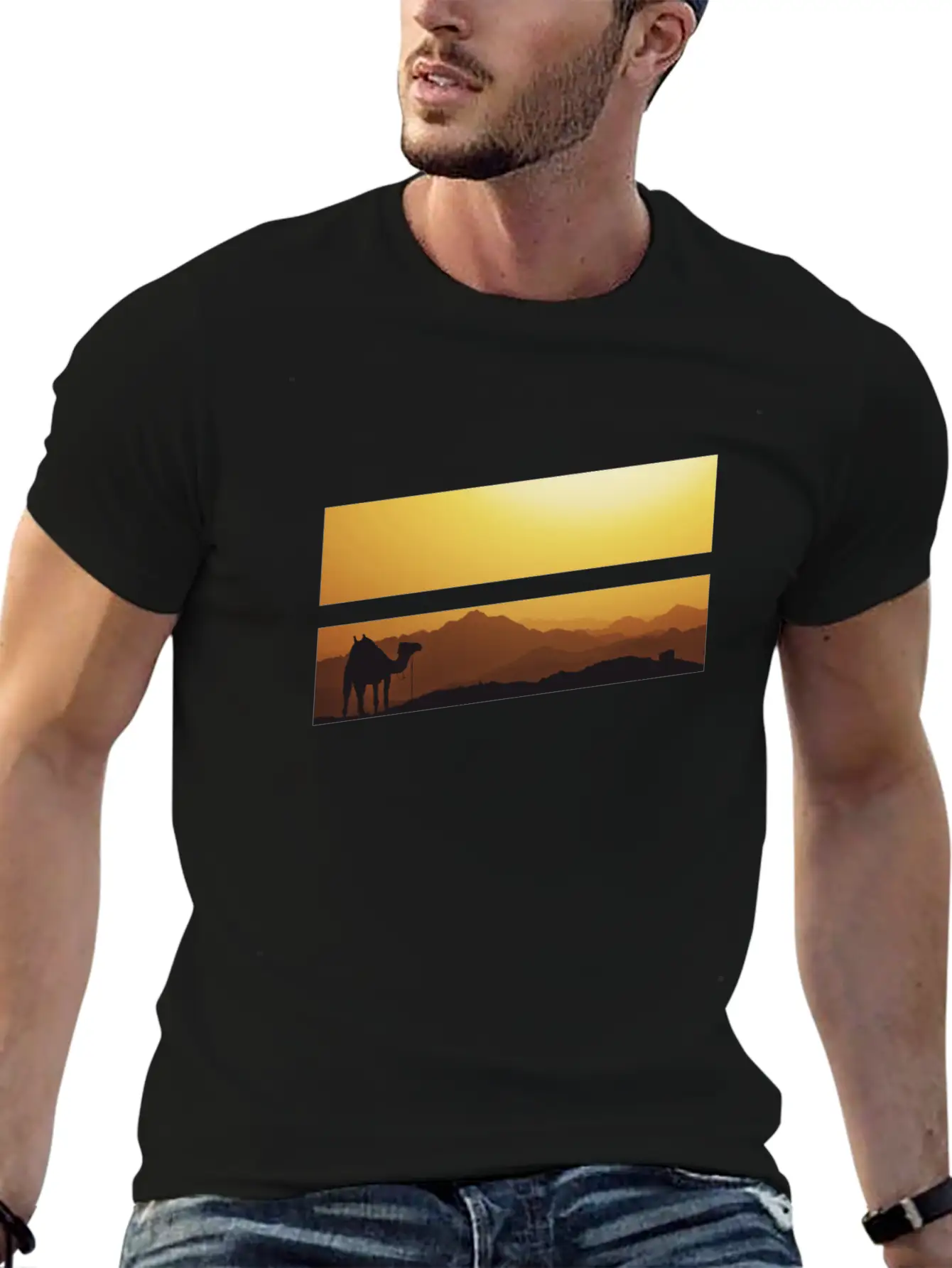 0391 CamelCamel In The Desert Classic Crew Neck Graphic Tee – Everyday Minimal Look