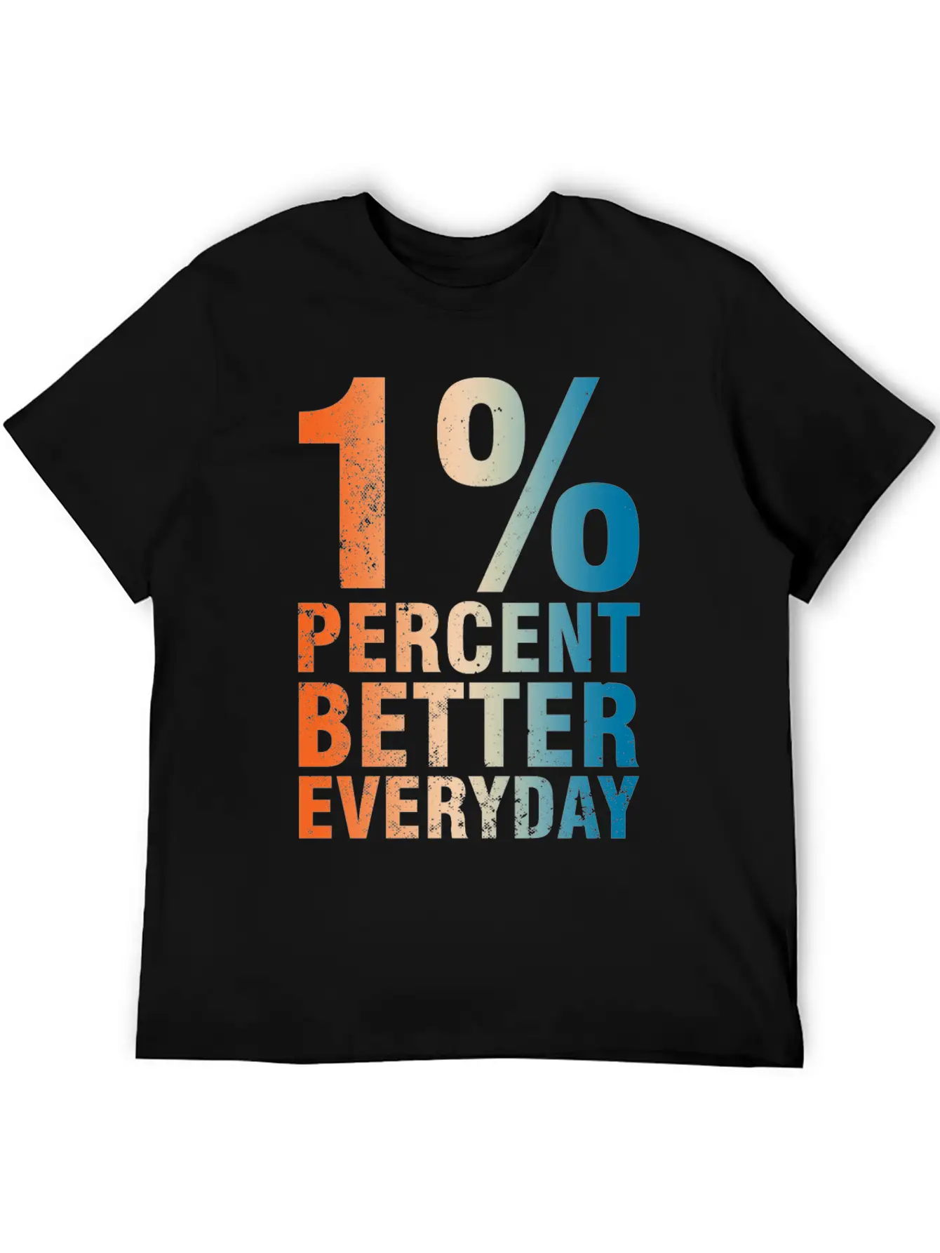 1% Percent Better Everyday Mindset Classic Crew Neck Graphic Tee – Everyday Minimal Look