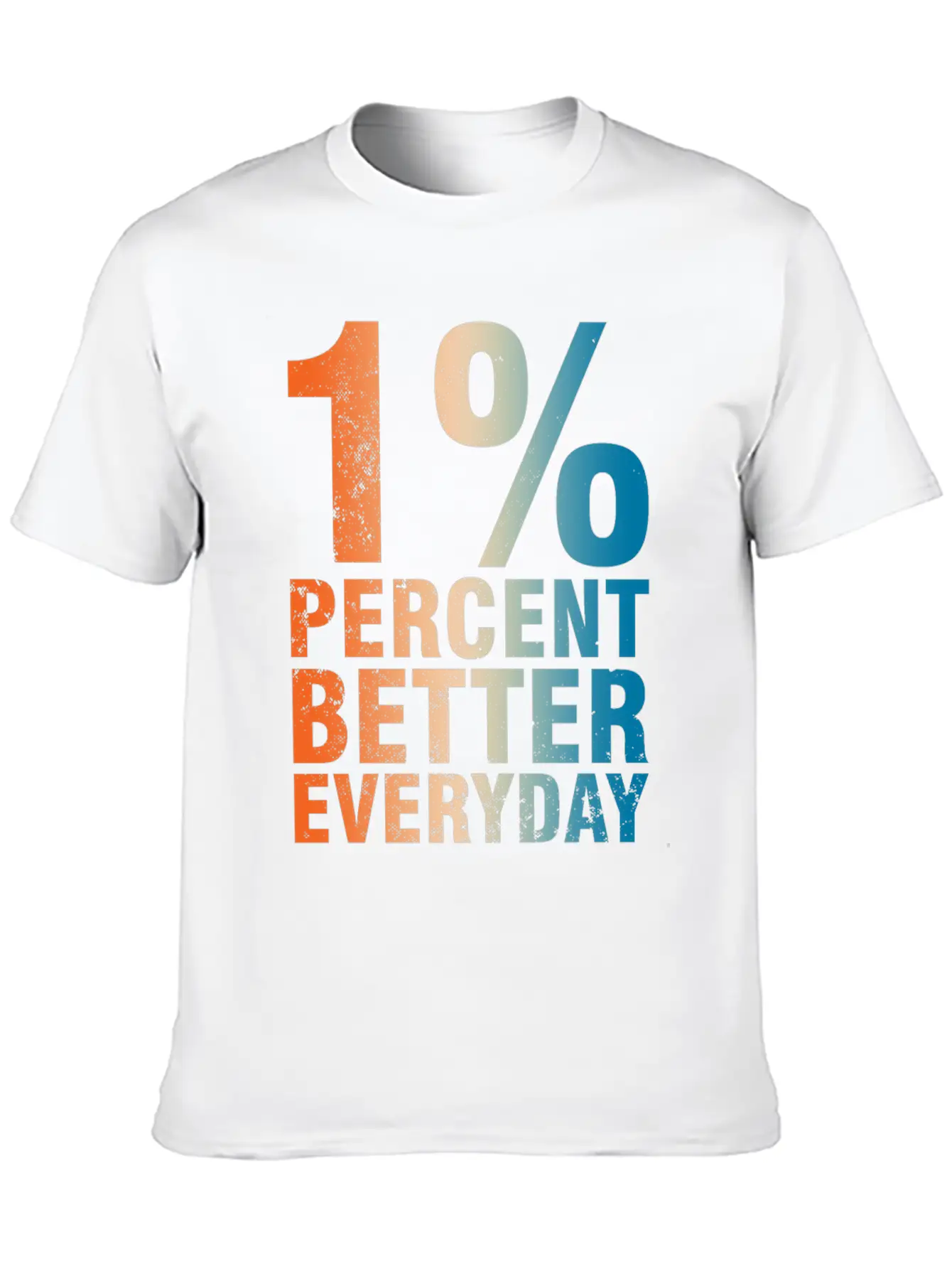 1% Percent Better Everyday Mindset Classic Crew Neck Graphic Tee – Everyday Minimal Look