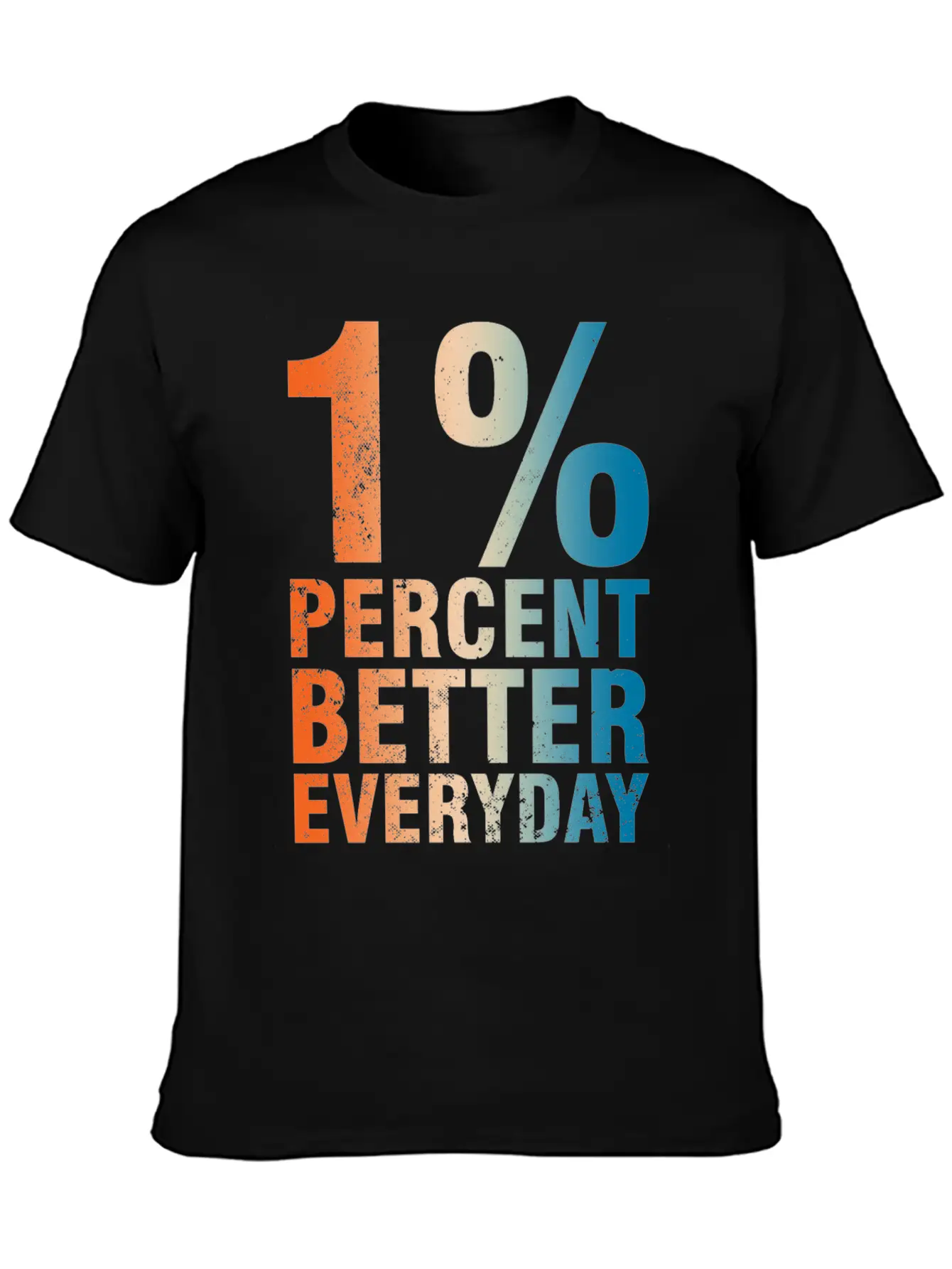 1% Percent Better Everyday Mindset Classic Crew Neck Graphic Tee – Everyday Minimal Look