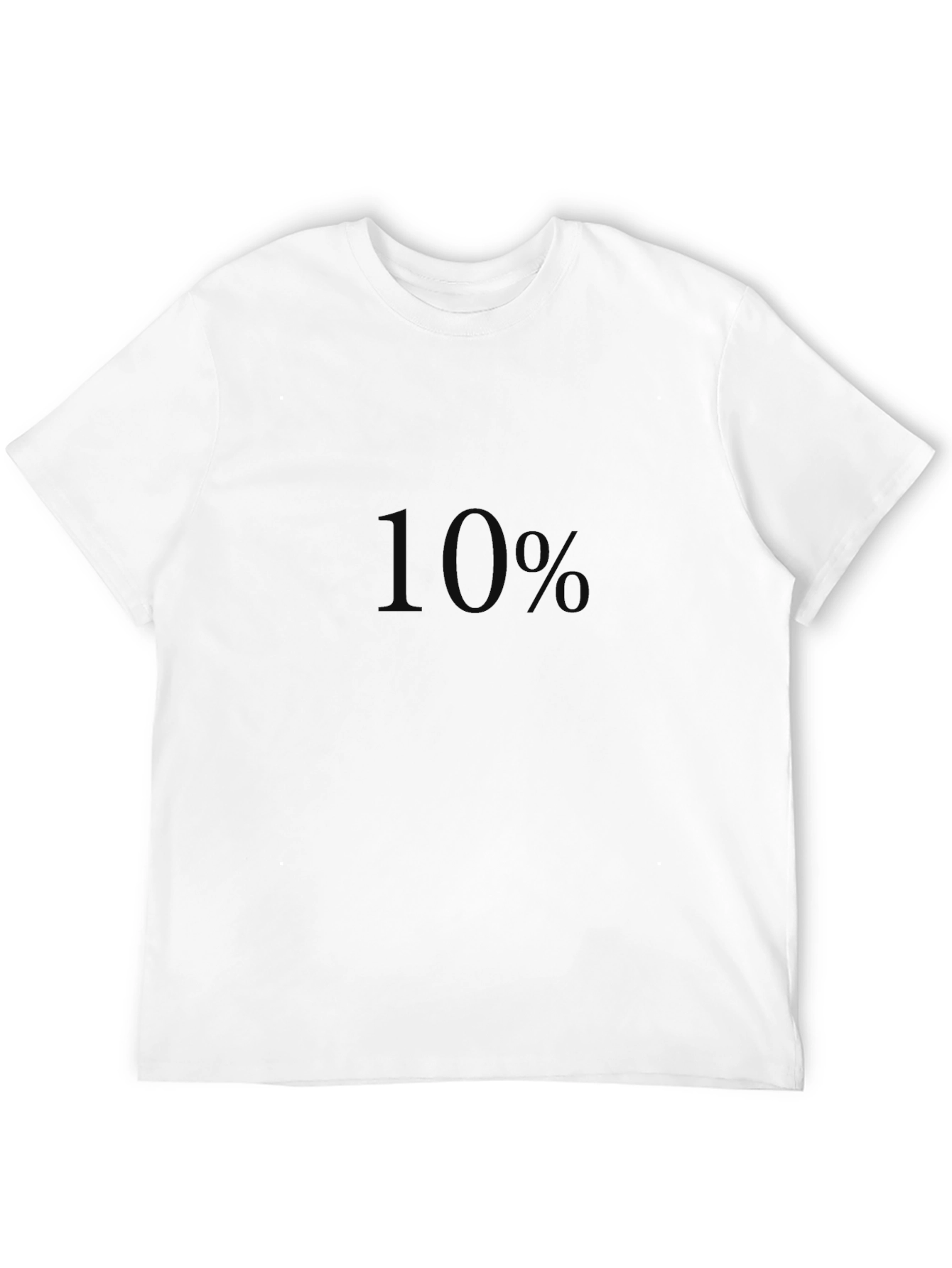 10% Black Graphic Tee - Soft Cotton Blend