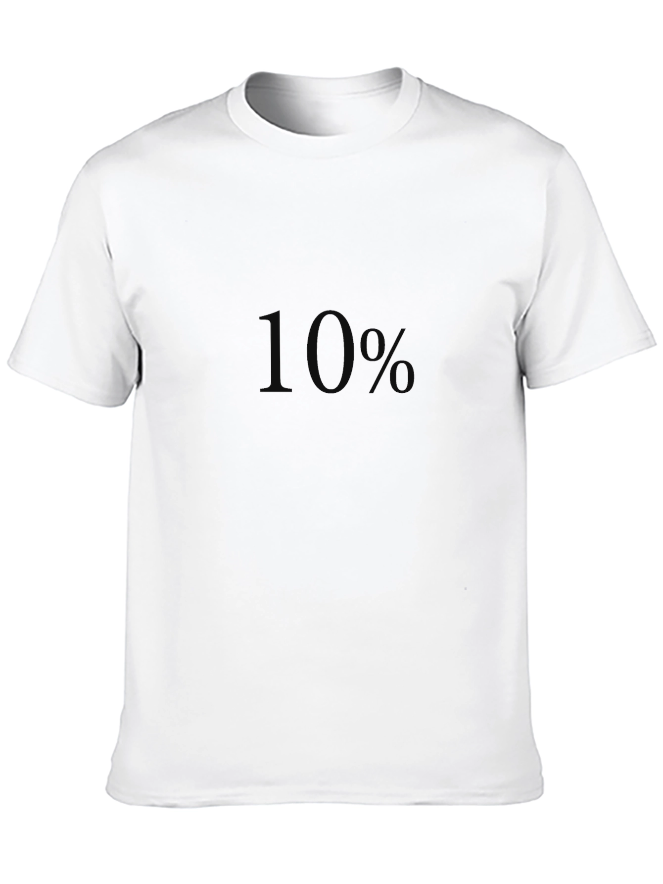 10% Black Graphic Tee - Soft Cotton Blend