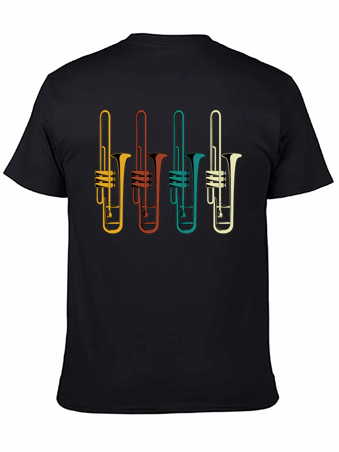 Retro Trombone T-Shirt - Musician Tee