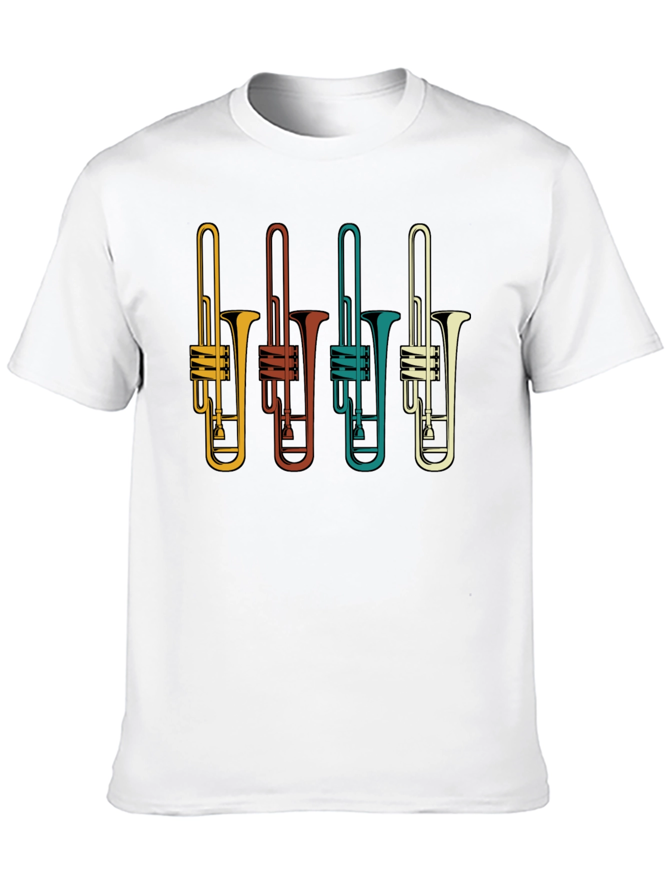 Retro Trombone T-Shirt - Musician Tee