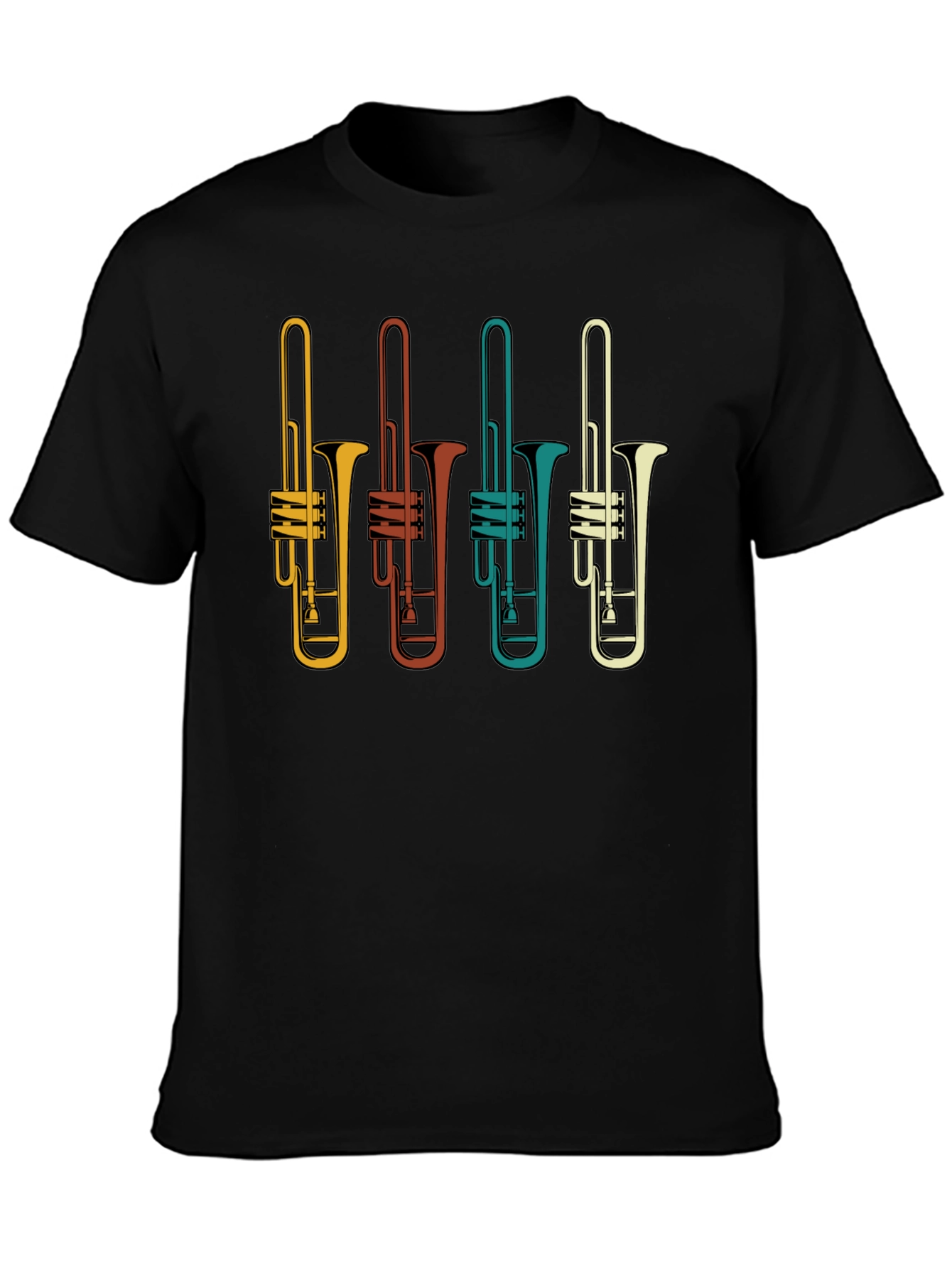 Retro Trombone T-Shirt - Musician Tee