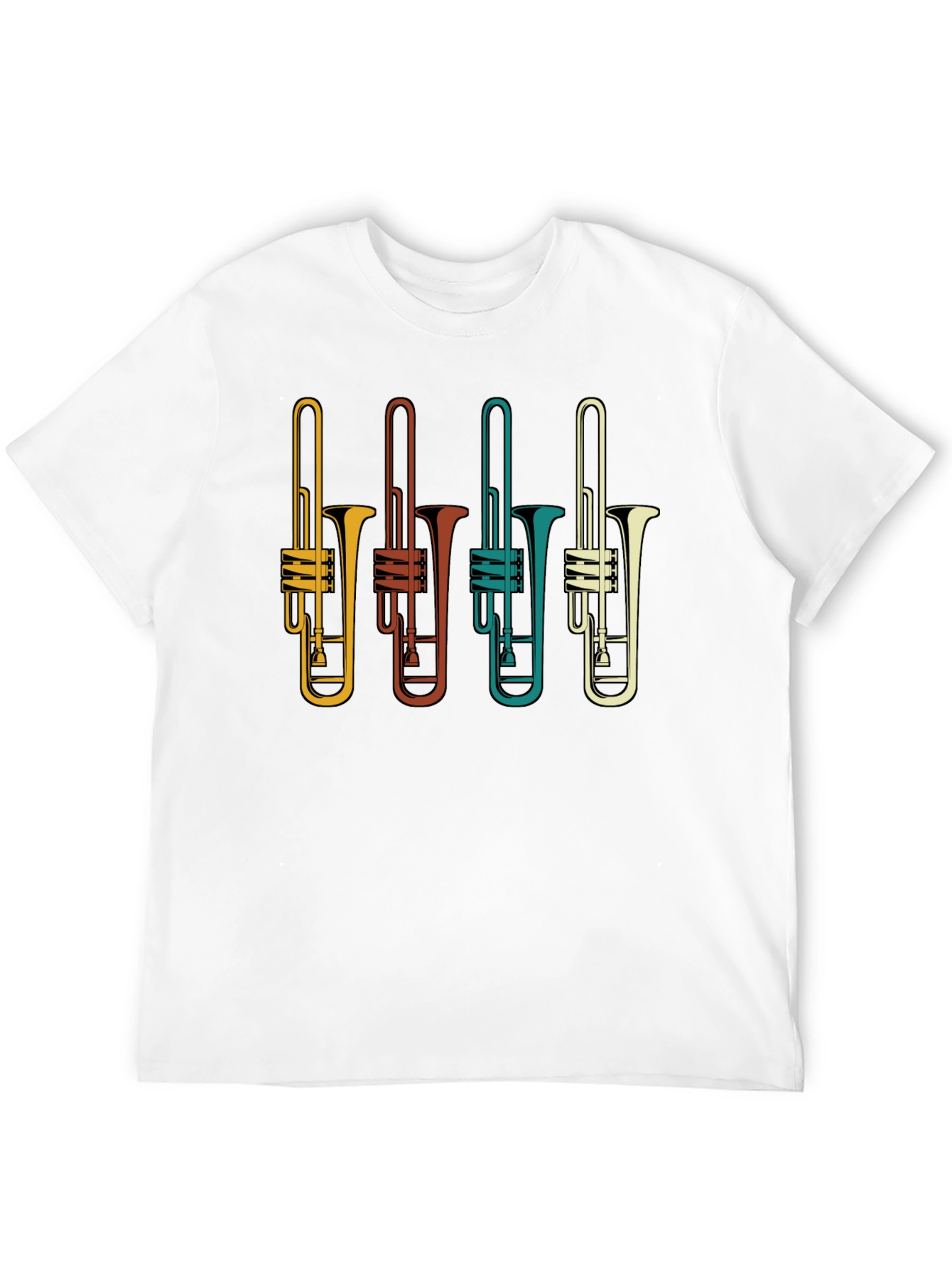 Retro Trombone T-Shirt - Musician Tee