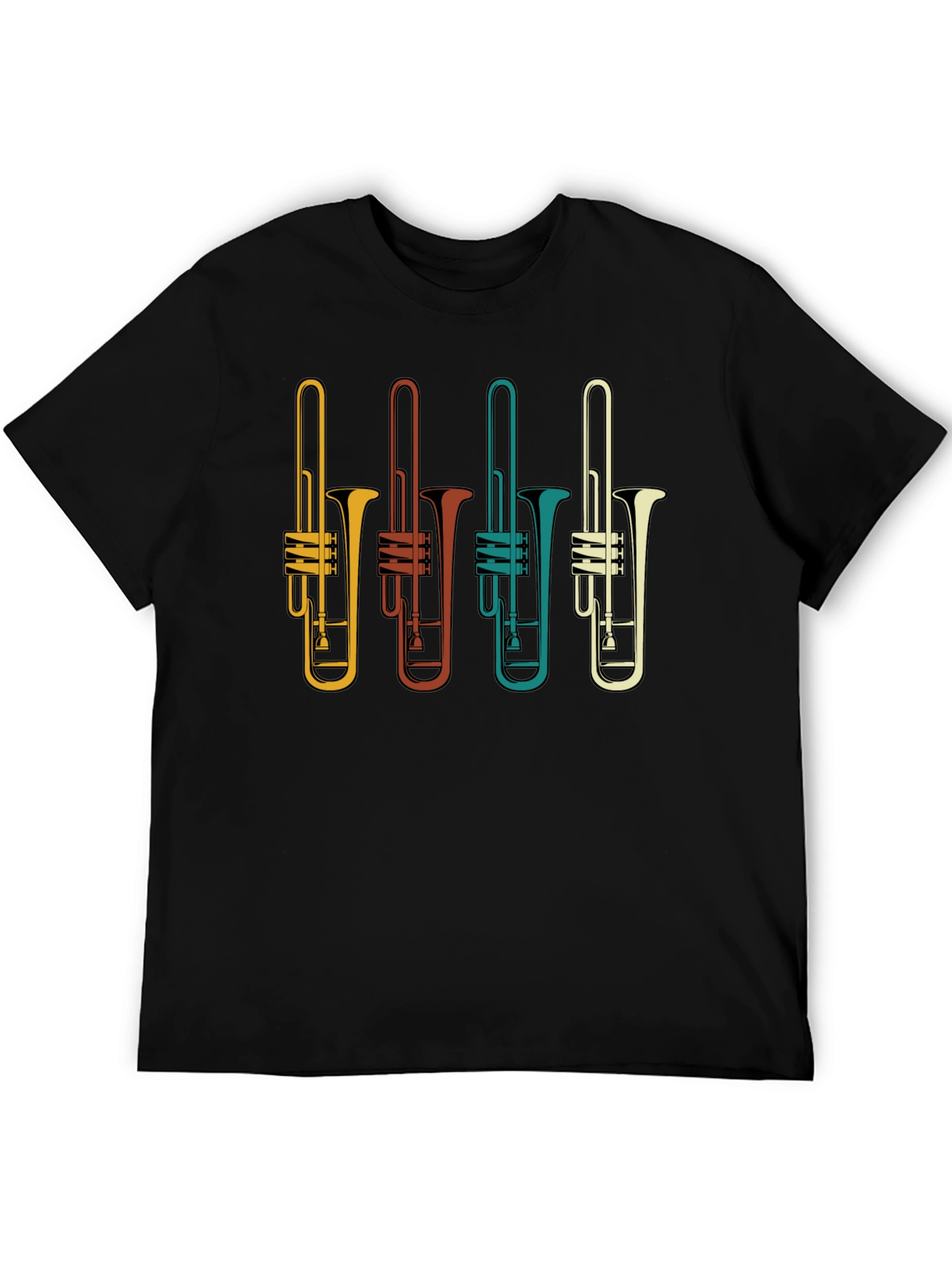 Retro Trombone T-Shirt - Musician Tee