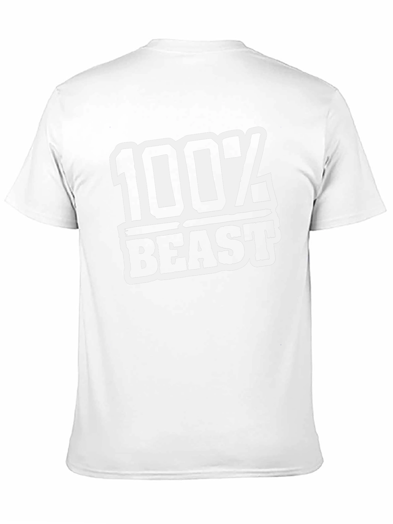 100% Beast Black Graphic Tee - Gym Motivation