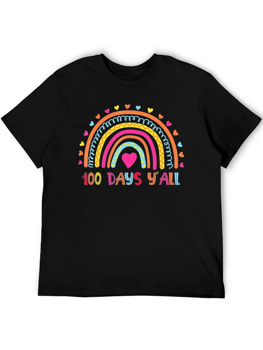 100 Days Yall Rainbow Heart T-Shirt